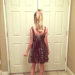 Zebra Print Spaghetti Strap Dress